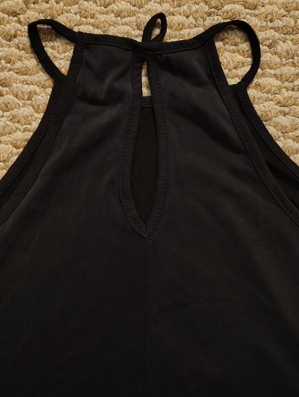Black High-Neck Racerback Top - Picture 3 of 5